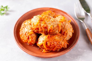 Lahanalı sebze pirzolası. Seçici odak