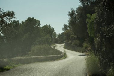Boş bir otoyol Mallorca, İspanya