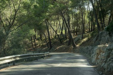 Boş bir otoyol Mallorca, İspanya