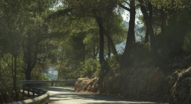 Boş bir otoyol Mallorca, İspanya