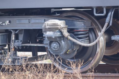 Tren istasyonunda bir vagon kısmi bir görünümünü