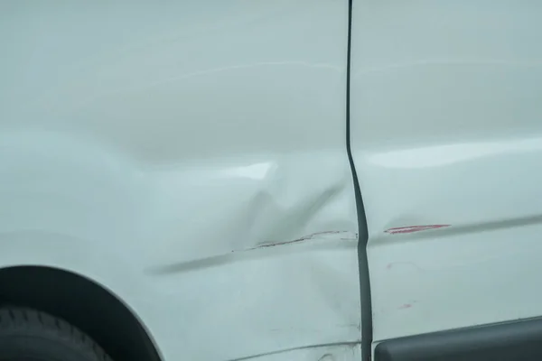 Close Battered Door Car — Stock Photo, Image