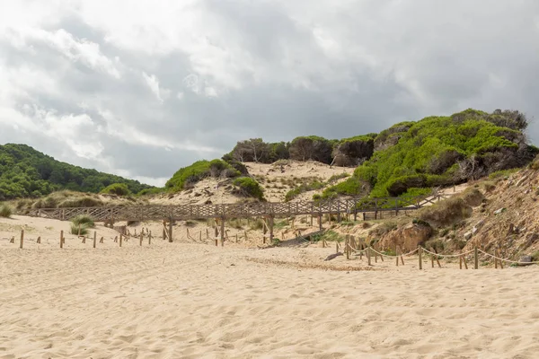 Nádherná dunová krajina Cala Mesquida Mallorca Španělsko — Stock fotografie