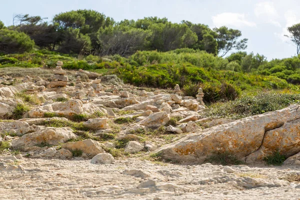 Maravilhosa paisagem de dunas Cala Mesquida Mallorca Espanha — Fotografia de Stock