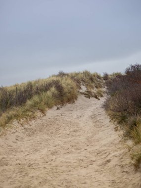 Helgoland adasındaki kum manzarası