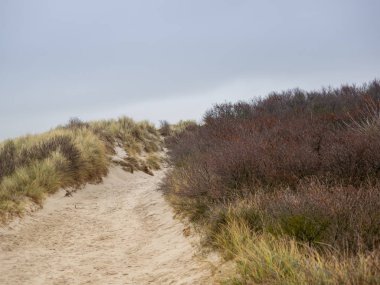 Helgoland adasındaki kum manzarası