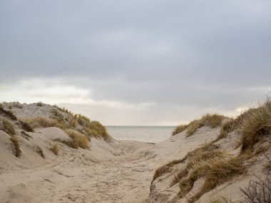 Helgoland adasındaki kum manzarası