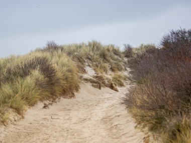 Helgoland adasındaki kum manzarası