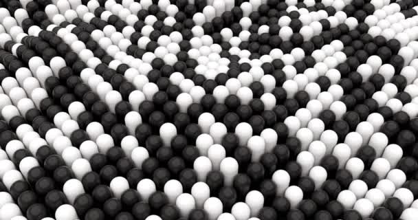 Abstraktní Černobílé Koule Pozadí — Stock video