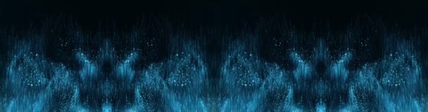 Аннотация Blue Particles Background — стоковое видео