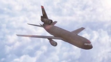 Bulutların üzerinde uçan uçak 4k 2