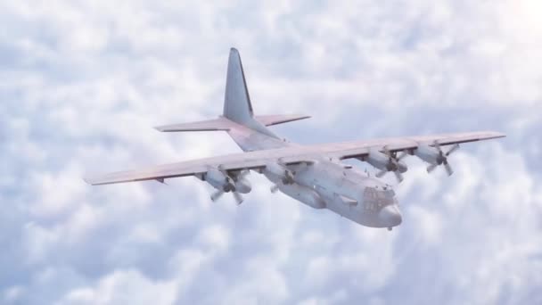 雲の上を飛ぶ航空機4K — ストック動画