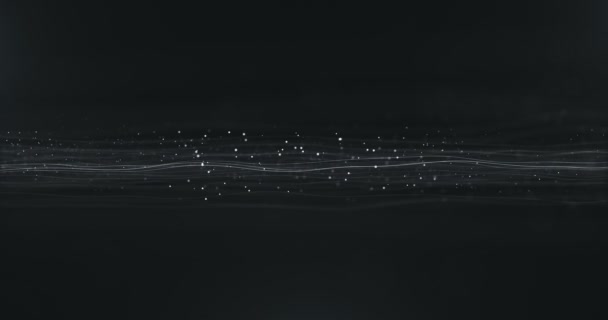 Black Line Particles Background — Stock Video