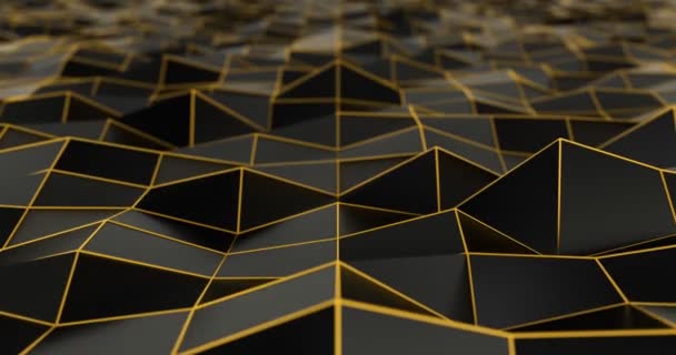 Fondo Abstracto Oro Negro — Vídeo de stock