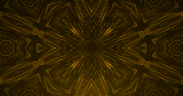 Gold Kaleidoskop Hintergrund — Stockvideo