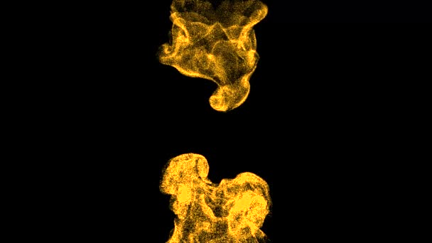 金颗粒流体碰撞4K2 — 图库视频影像