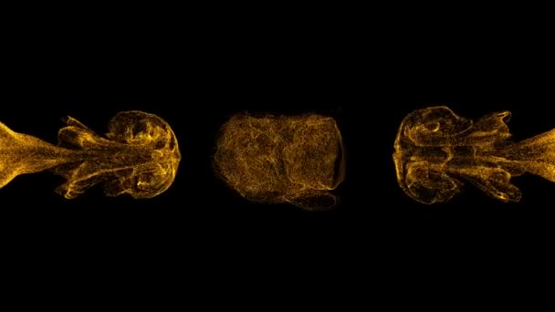 金颗粒流体碰撞4K — 图库视频影像