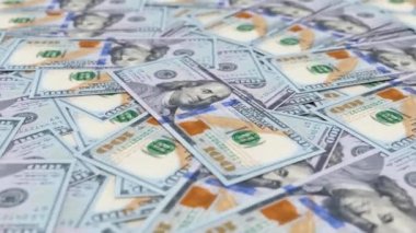 Döndürülen yeni 100 dolarlık banknotlar 4k döngüsü 2