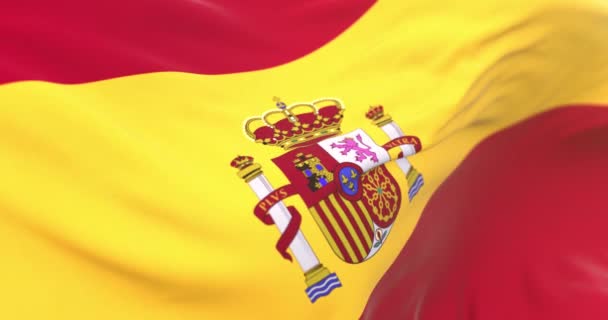 现实的Spain标志关闭4K环路 — 图库视频影像