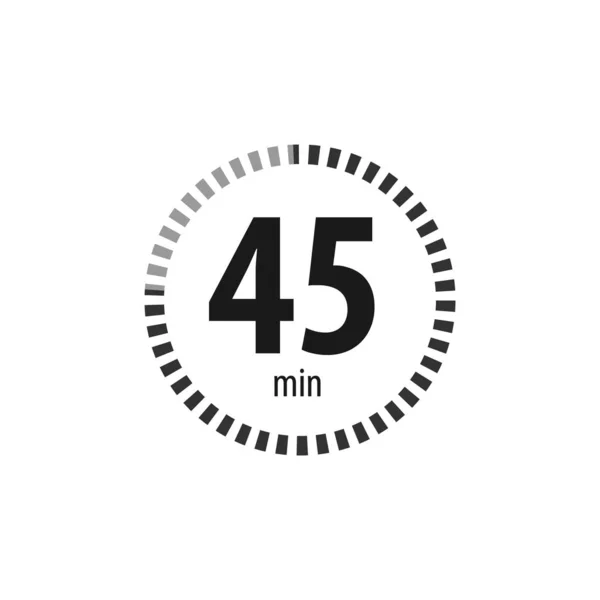 Minutes Stopwatch Symbol Timer Sign Icon Isolated Vector Illustration — Stock Vector