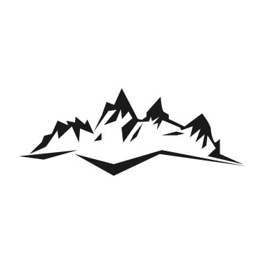Dağların simgesi. İzole vektör illüstrasyonu.