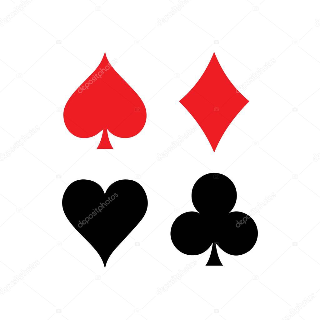 playing card icon. poker, casino symbol. Vector illustration isolated on white background.