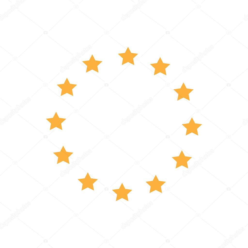 European union star symbol. Isolated vector illustration.