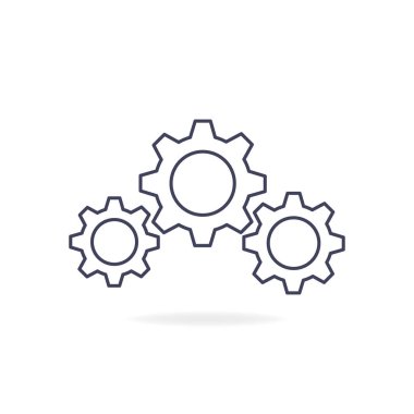 Vites çizgisi simgesi. Vektör illüstrasyonu beyaz arkaplanda izole edildi.