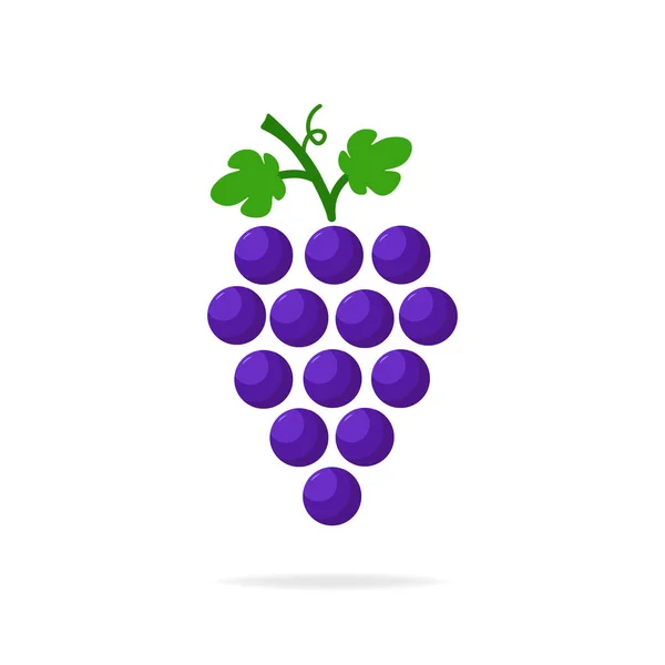 Purple Grapes Icon Logo Design Modern Isolated Vector Illustration — Stock Vector