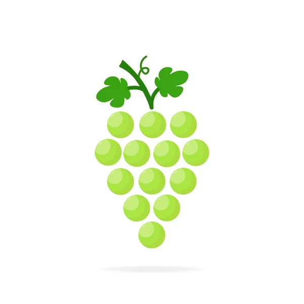 Green Grapes Icon Logo Design Modern Isolated Vector Illustration — Stock Vector