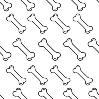 Köpek kemiği dikişsiz desen. vektör illüstrasyonu.