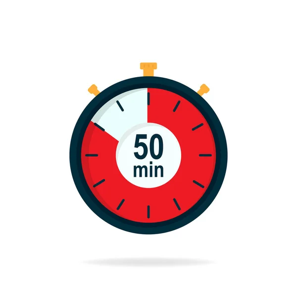 Minuten Timer Stopwatch Symbool Platte Stijl Bewerkbare Geïsoleerde Vectorillustratie — Stockvector