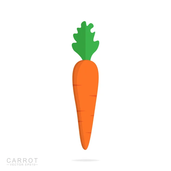 Simbolo Della Carota Illustrazione Vettoriale Isolata Sfondo Bianco — Vettoriale Stock