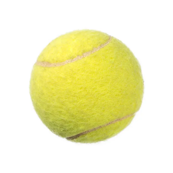 Tennisball Auf Weißem Isolierten Hintergrund — Stockfoto