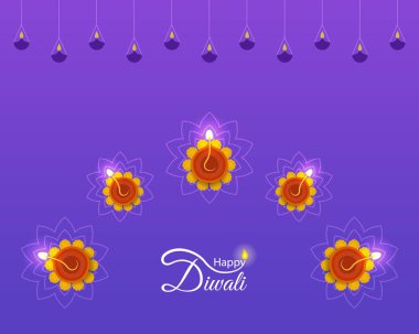 Indian Festival Diwali or Deepawali Greeting Card Background ! Happy Diwali ! clipart