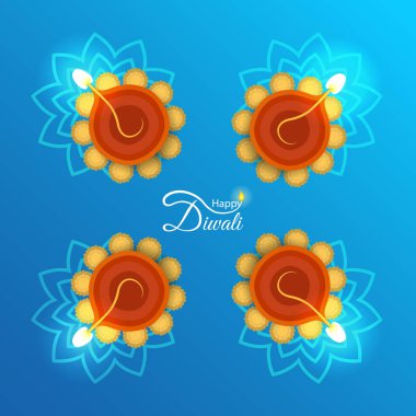 Hint Festivali Diwali ya da Deepawali tebrik kartı arkaplanı! Mutlu bayramlar. !
