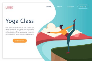 Yoga sınıfı web iniş sayfası şablonu