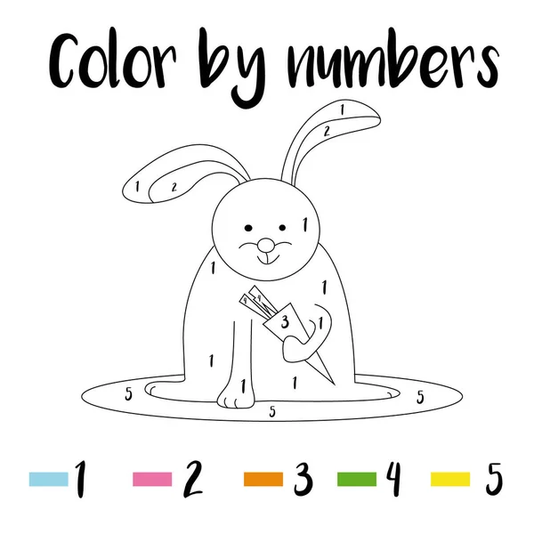 Preschool Counting Activities Coloring Page Colorful Illustration Color Numbers Printable — Stock Photo, Image