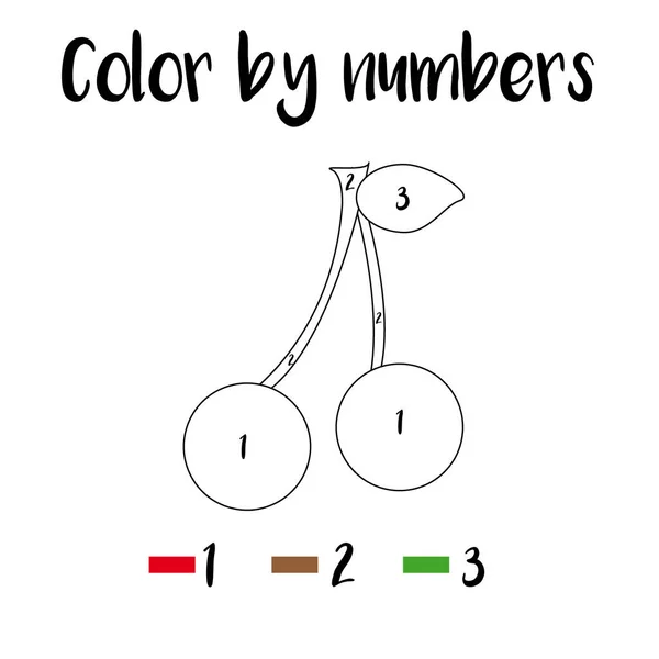 就学前のカウンティング活動 カラフルなイラストでページを着色 数字で色 印刷可能なワークシート 子供のための教育ゲーム就学前の年齢 — ストック写真