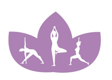 Esneme hareketleri, sabah egzersizleri, yoga, spor yapan zayıf bir genç kız. Moda spor illüstrasyonları. Güzel bir daire ikonu koleksiyonu. Spor konsepti