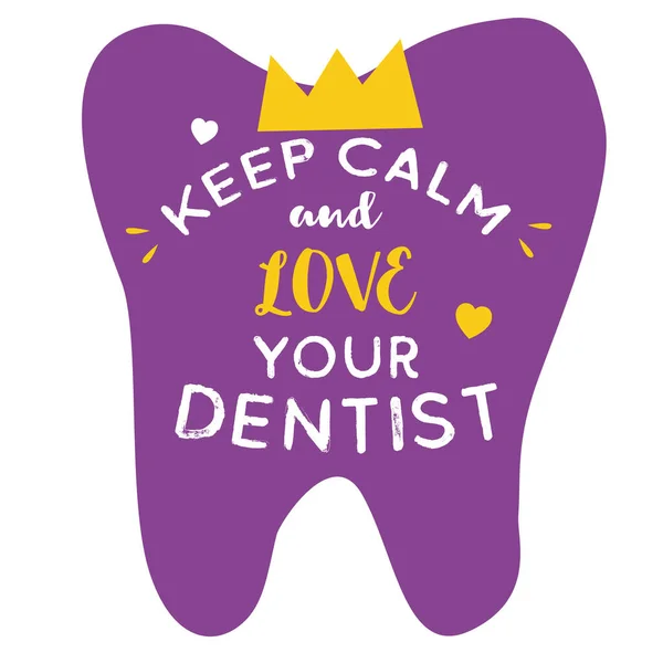 Plakat Pisma Dentystycznego Piękny Medyczny Absurd Plakat Typograficzny Cytatem Opieki — Zdjęcie stockowe