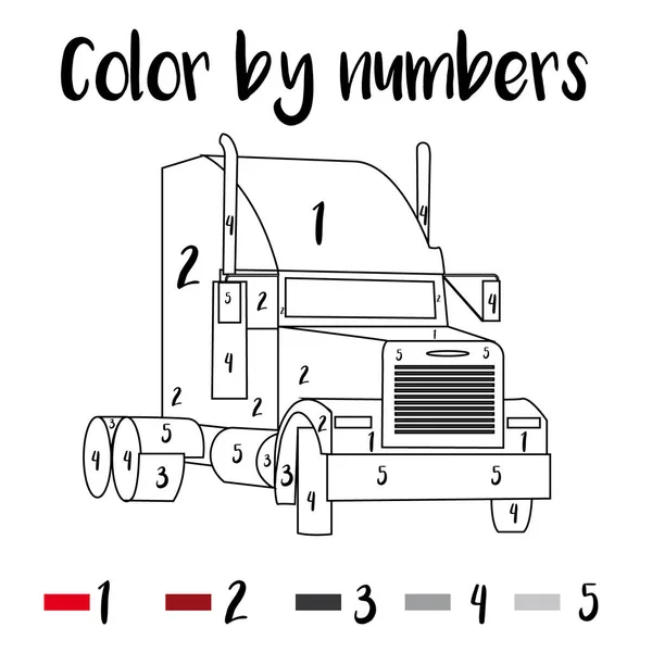 Przedszkolne Liczenie Działalności Kolorowanki Kolorowych Ilustracji Kolor Numerach Drukowany Arkusz — Zdjęcie stockowe