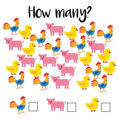 Ne kadar itiraz. Okul öncesi etkinlik sayımı. Yazdırılabilir çalışma kağıdı. Çocuklar, yeni yürümeye başlayanlar ve anaokulu çağındaki çocuklar için eğitici bir oyun. Matematik ödevi. Sayılar öğreniliyor. Ek görevler. 