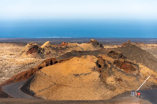 Única Vista Panorámica Espectacular Cráteres Cono Volcán Quemado Cenizas Volcánicas —  Fotos de Stock