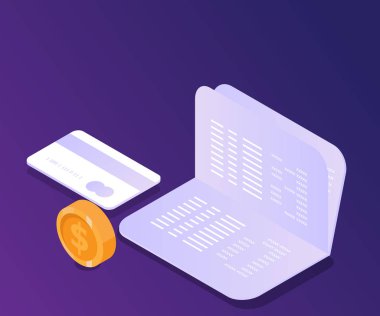  kredi kartı ve para sikke ile hesap cüzdanı