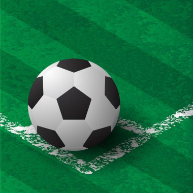 futbol sahasının köşesinde vektör çizimi