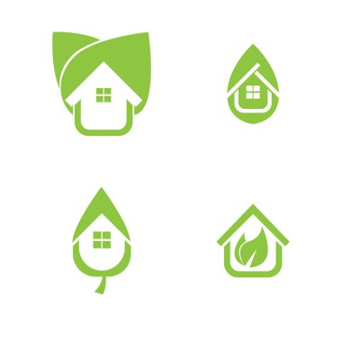 Eko gayrimenkul konsept vektör düz tasarımı çizimi