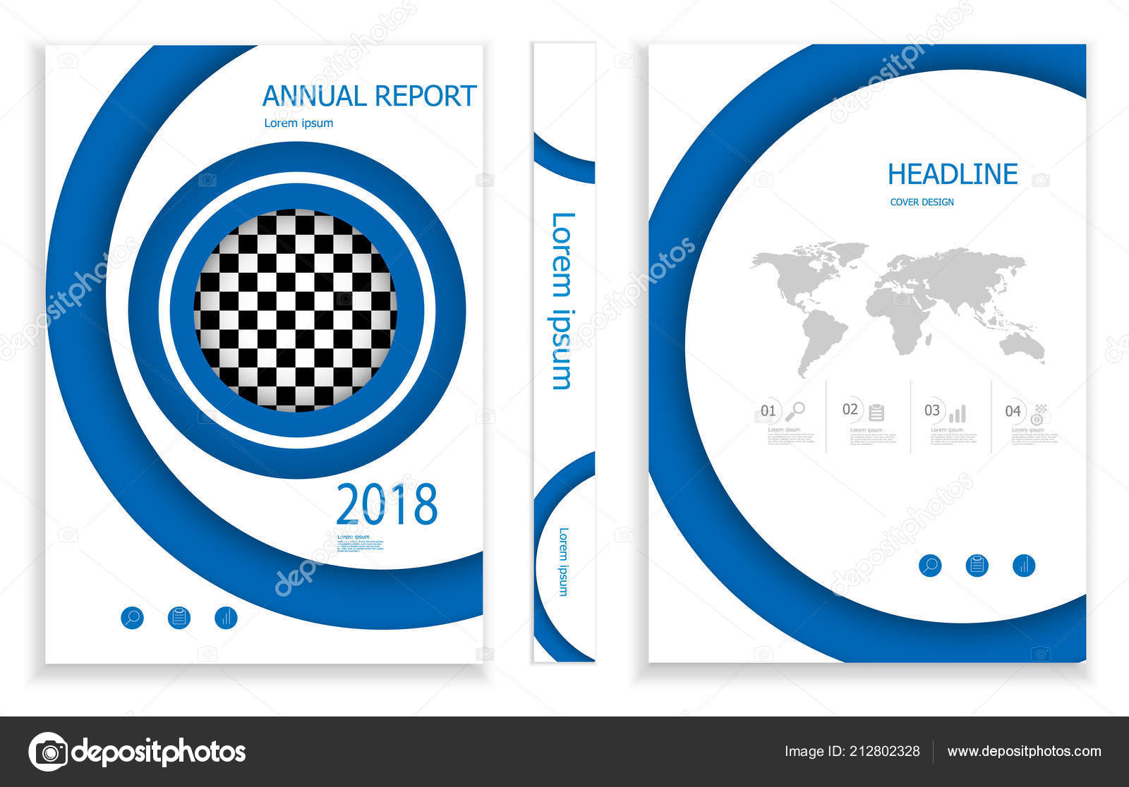 illustration modern blue circle