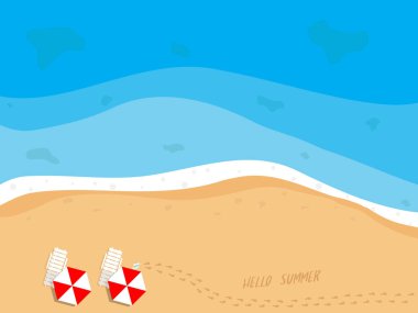 Yaz plajı manzarası