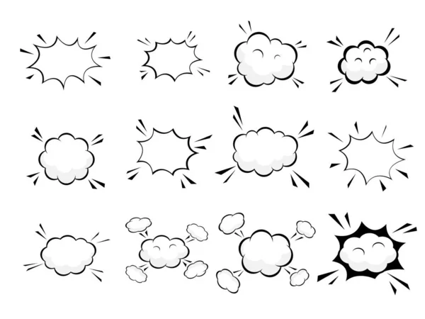 붐 빈 연설 거품의 집합 — 스톡 벡터